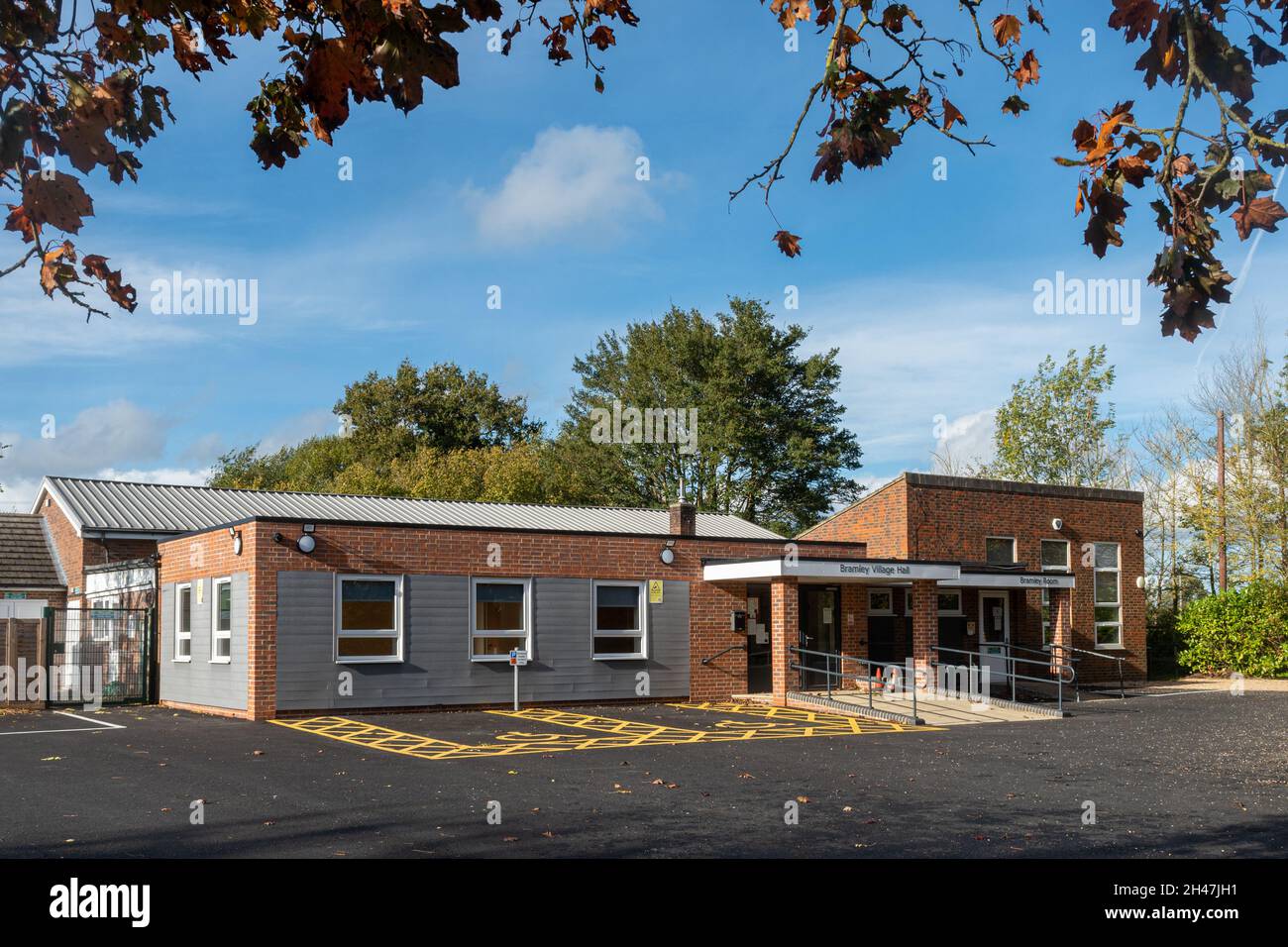 Bramley Village Hall in the Hampshire village, England, UK Stock Photo