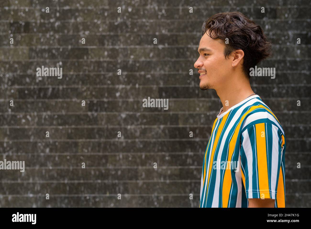 Young man wearing summer shirt hi-res stock photography and images - Alamy