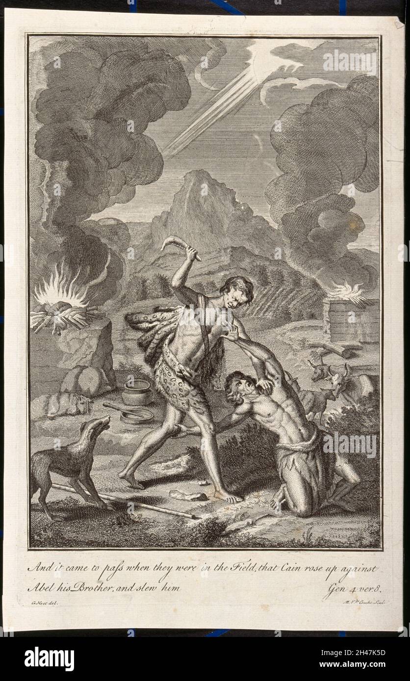 Cain and abel engraving hi-res stock photography and images - Alamy