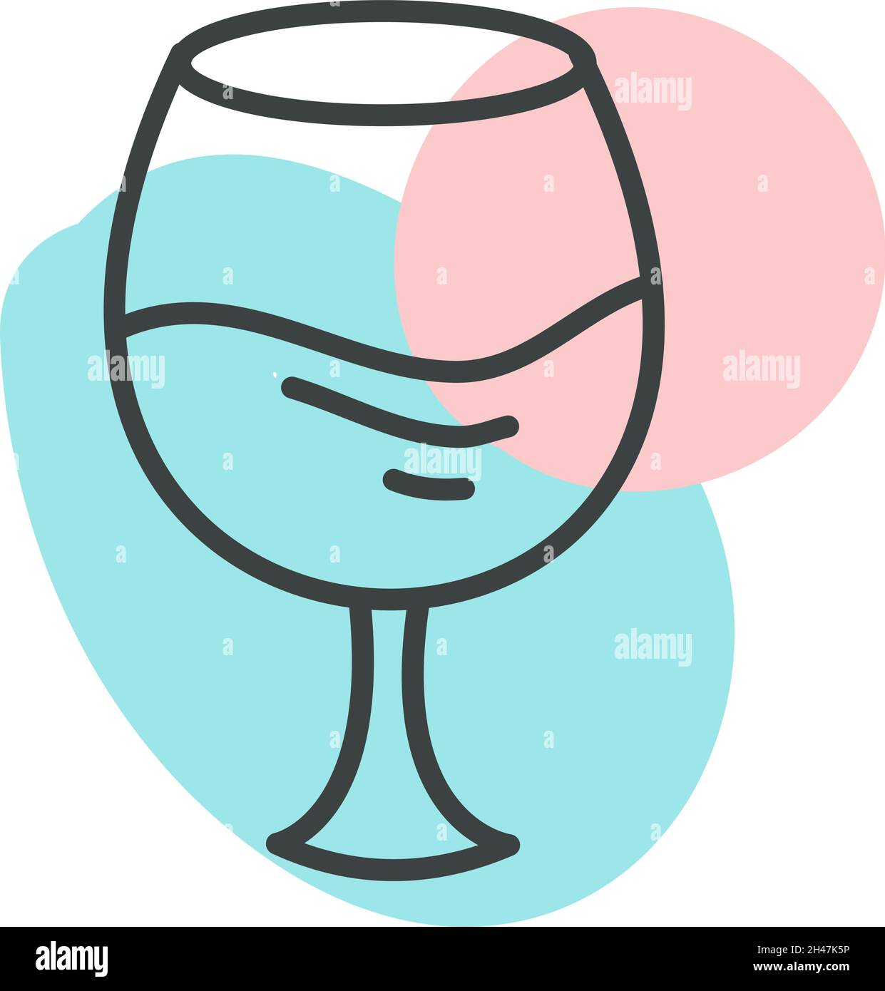 Colorful Cartoon Two Fancy Beer Glass Stock Vector - Illustration