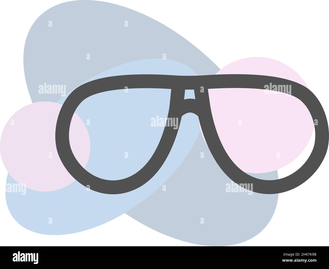 Hipster glasses, illustration, vector, on a white background. Stock Vector