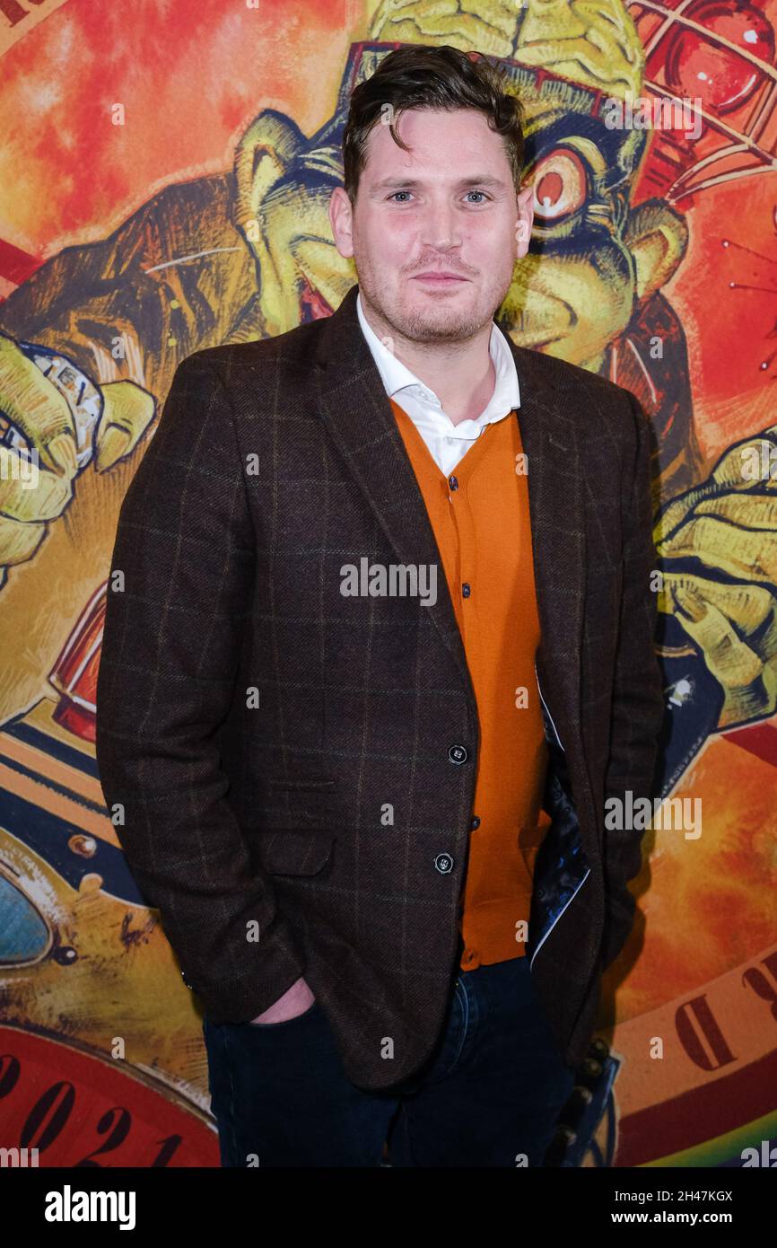 Cineworld Leicester Square, London, UK. 29 October 2021.  Tommy McDonnell attends the Uk Premiere of 'Barbarians' at Frightfest Halloween. . Picture by Julie Edwards./Alamy Live News Stock Photo