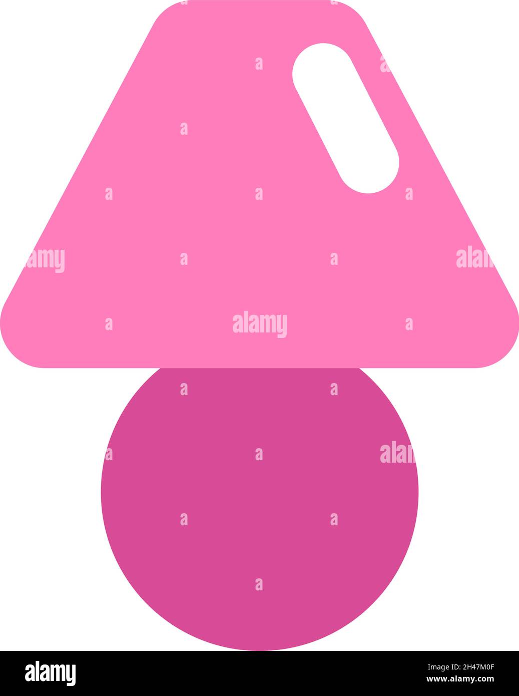 Pink table lamp, illustration, vector, on a white background. Stock Vector