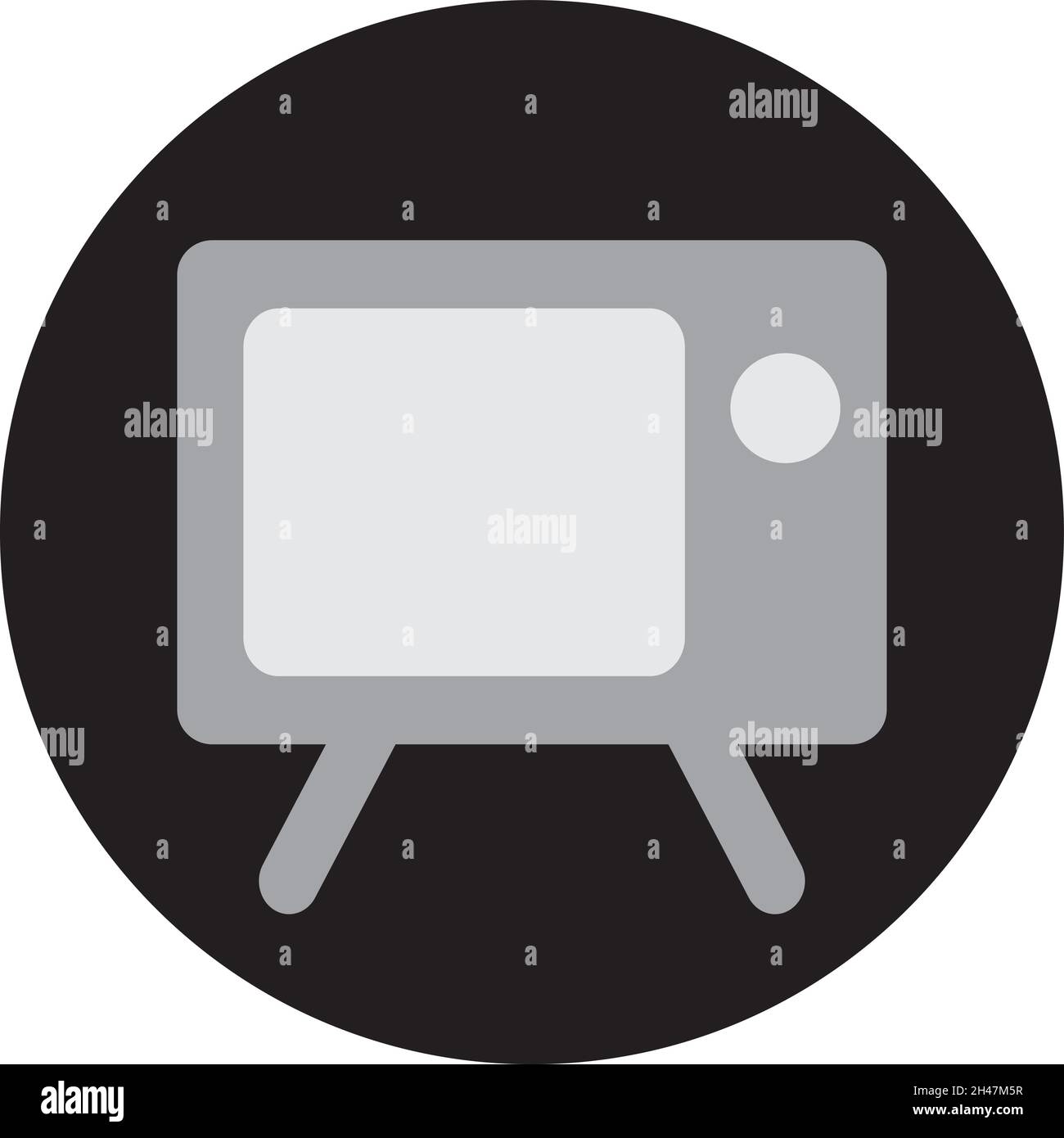 Tv for film, illustration, vector, on a white background Stock Vector ...