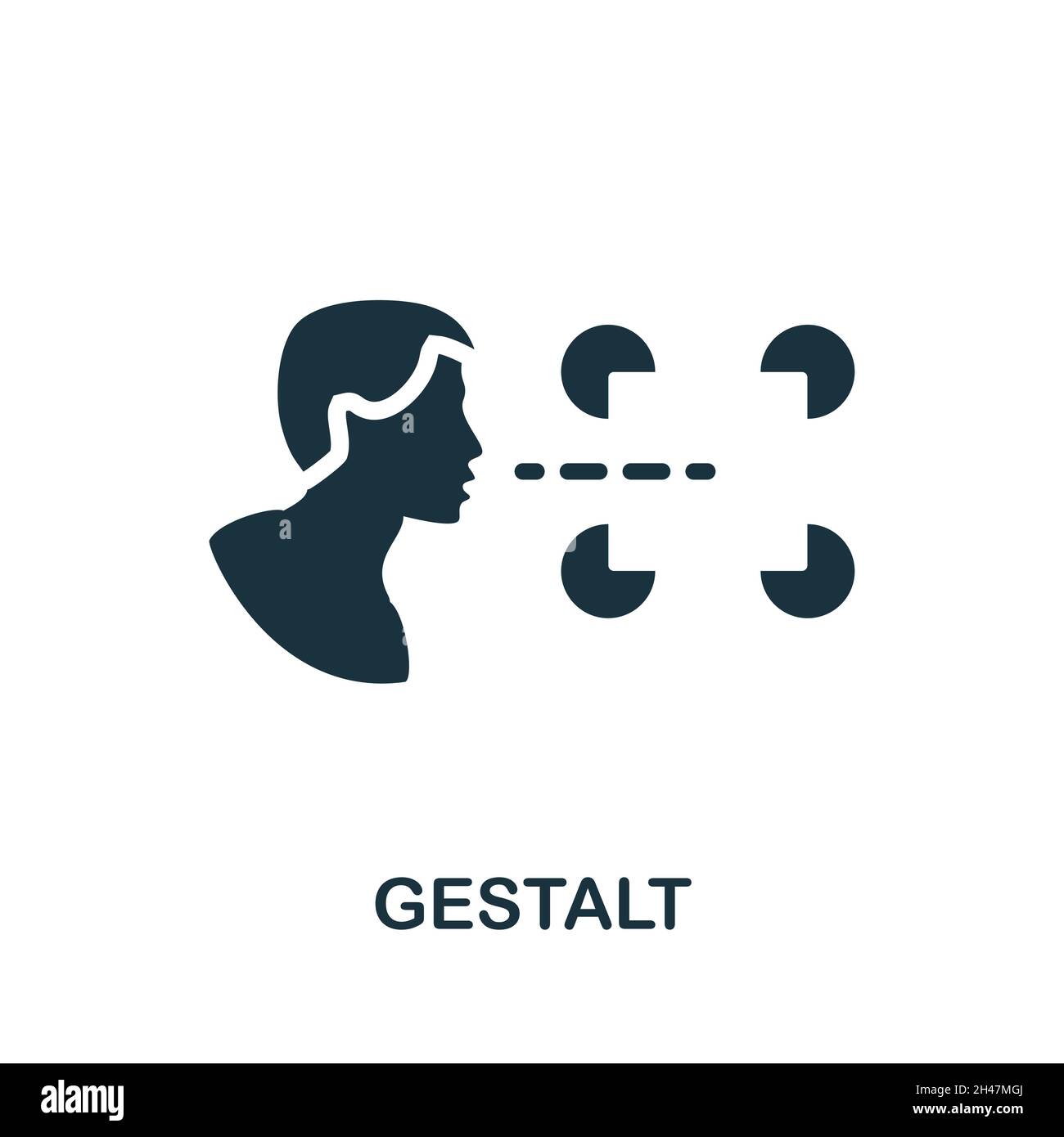 Gestalt icon. Monochrome sign from psychotherapy collection. Creative Gestalt icon illustration for web design, infographics and more Stock Vector