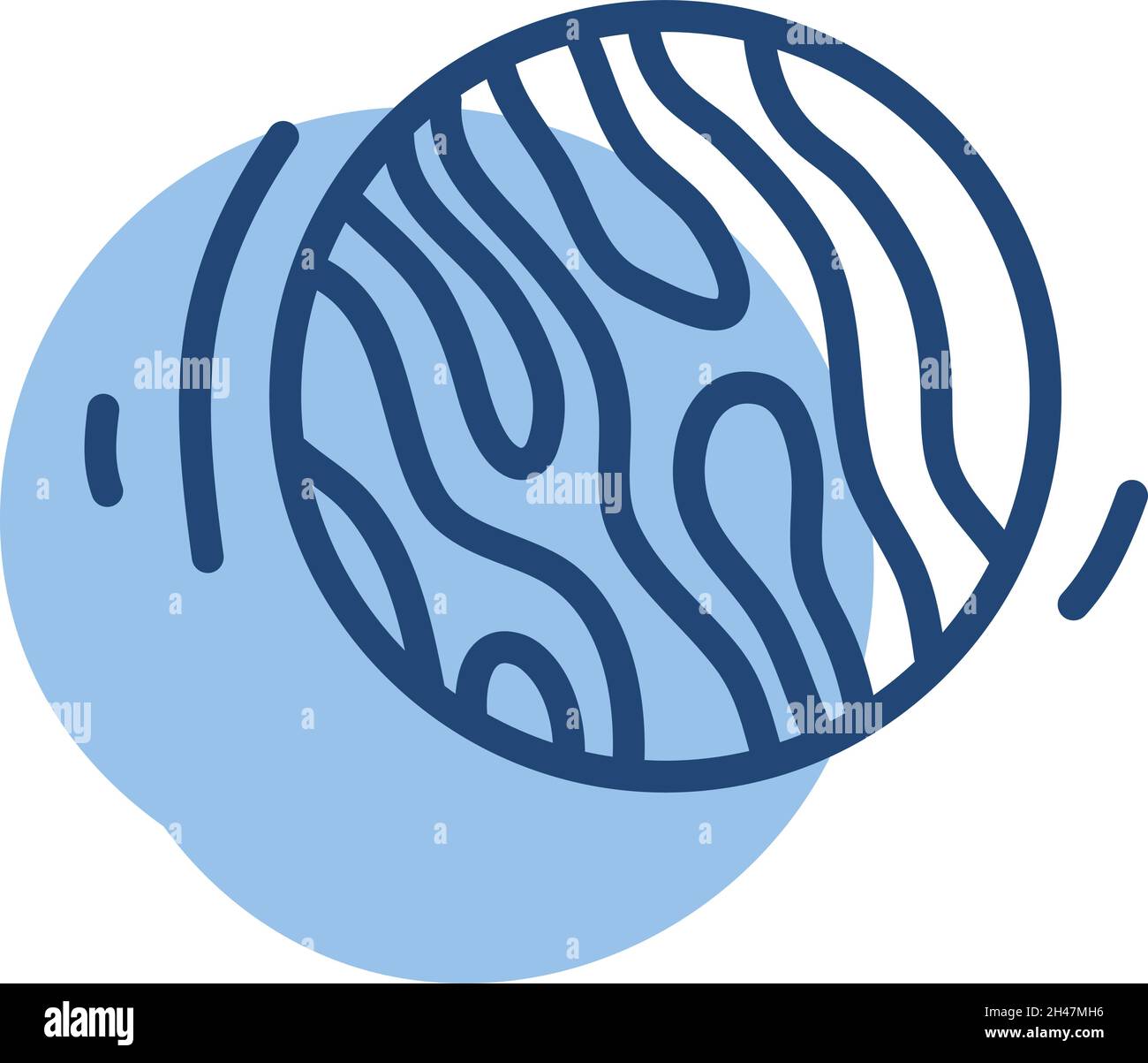 Planet mars from space, illustration, vector, on a white background. Stock Vector