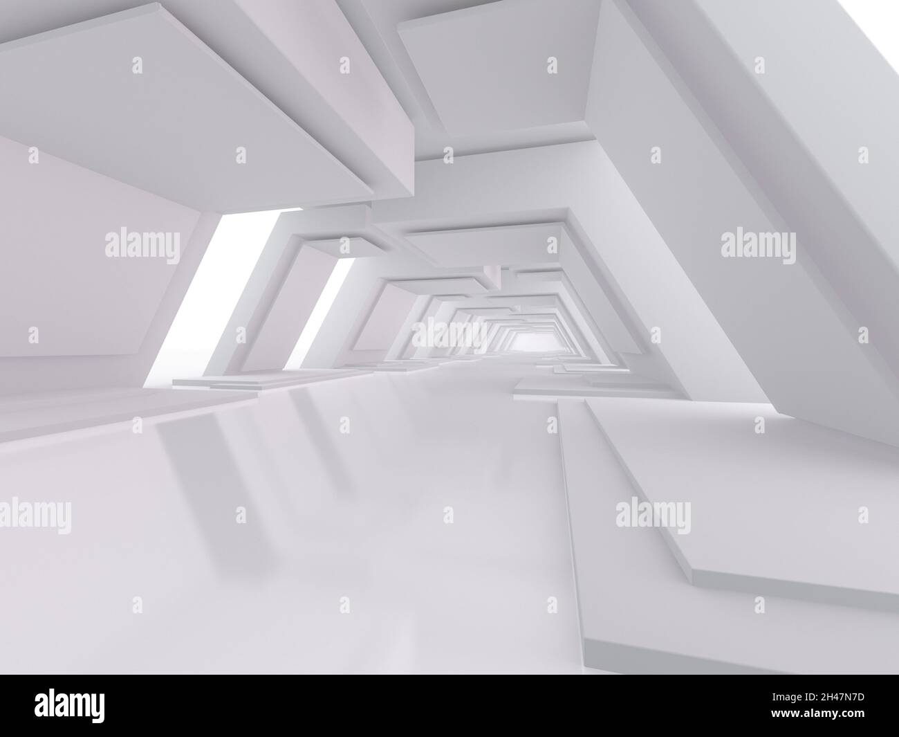 Abstract modern architecture background, empty open space interior. 3D ...