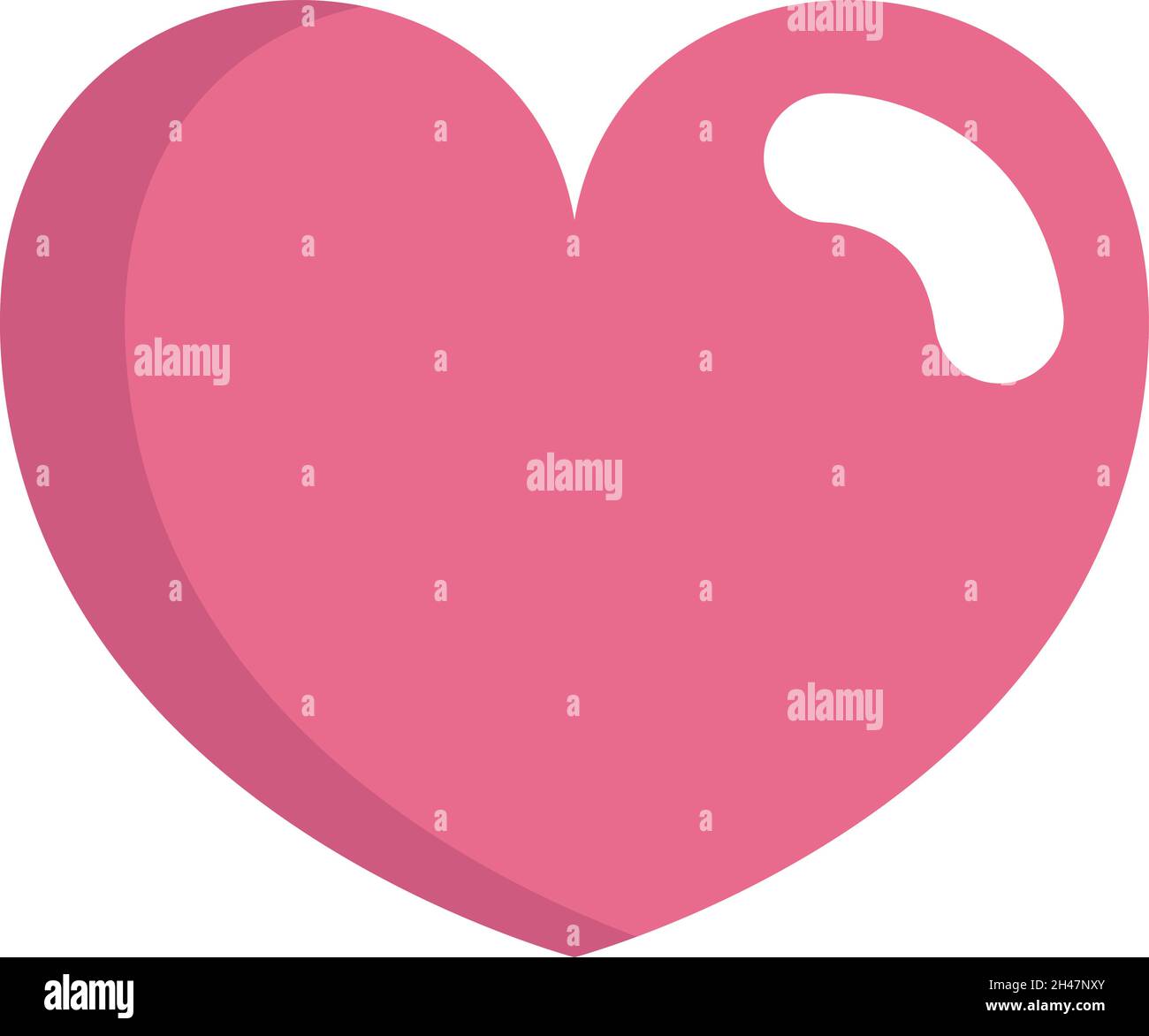 Pink heart, illustration, vector, on a white background Stock Vector ...