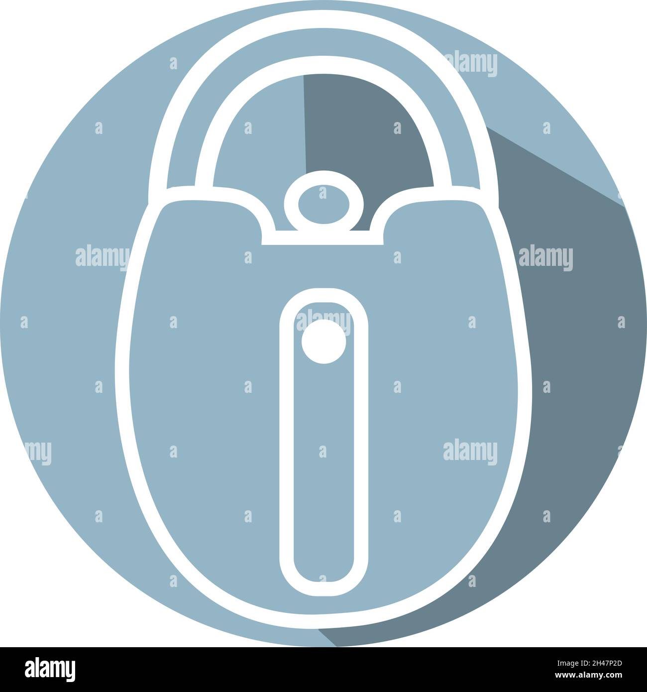 Bike lock, illustration, vector, on a white background. Stock Vector