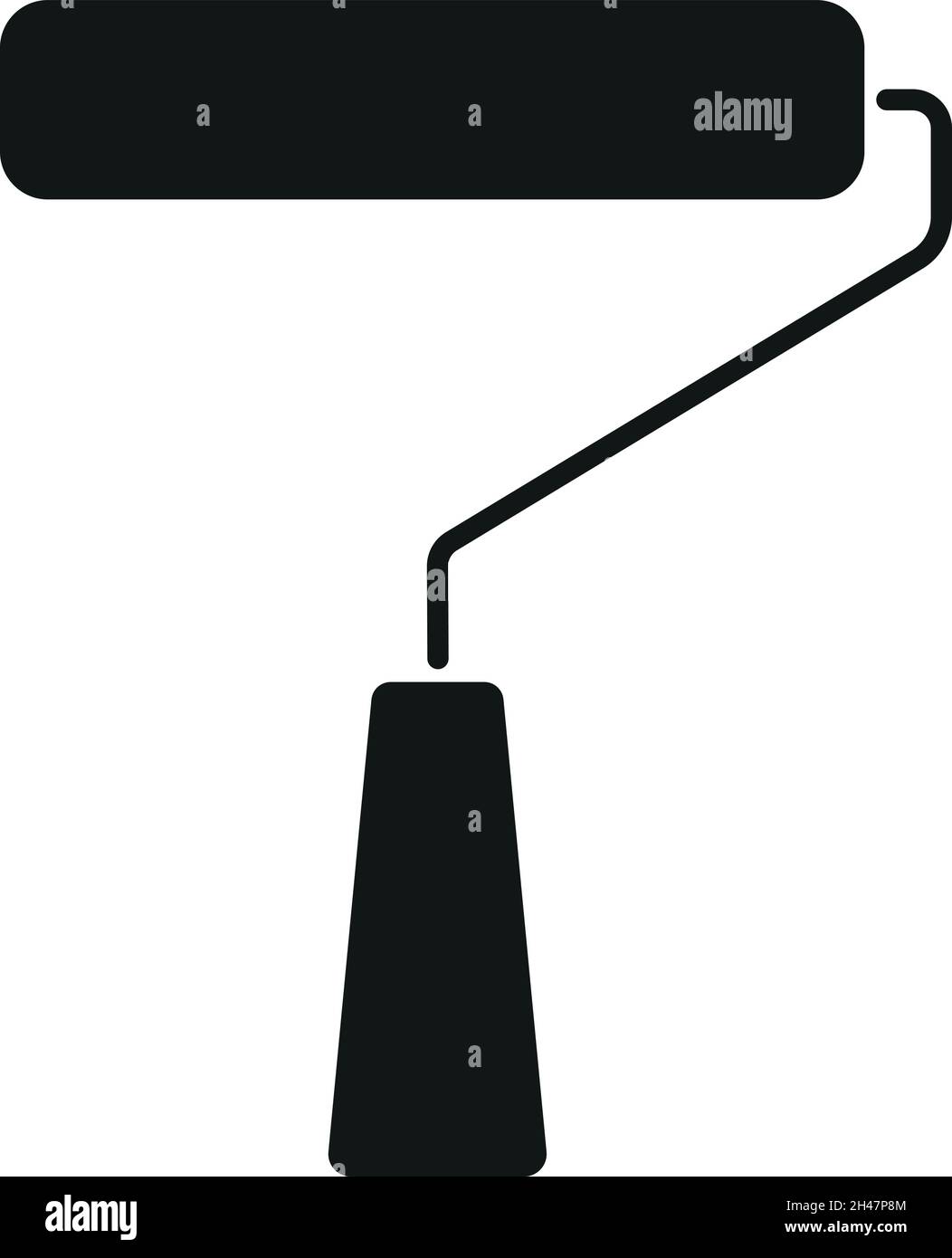 Paint roller vector. Wall painting Construction tools and equipment. Stock Vector