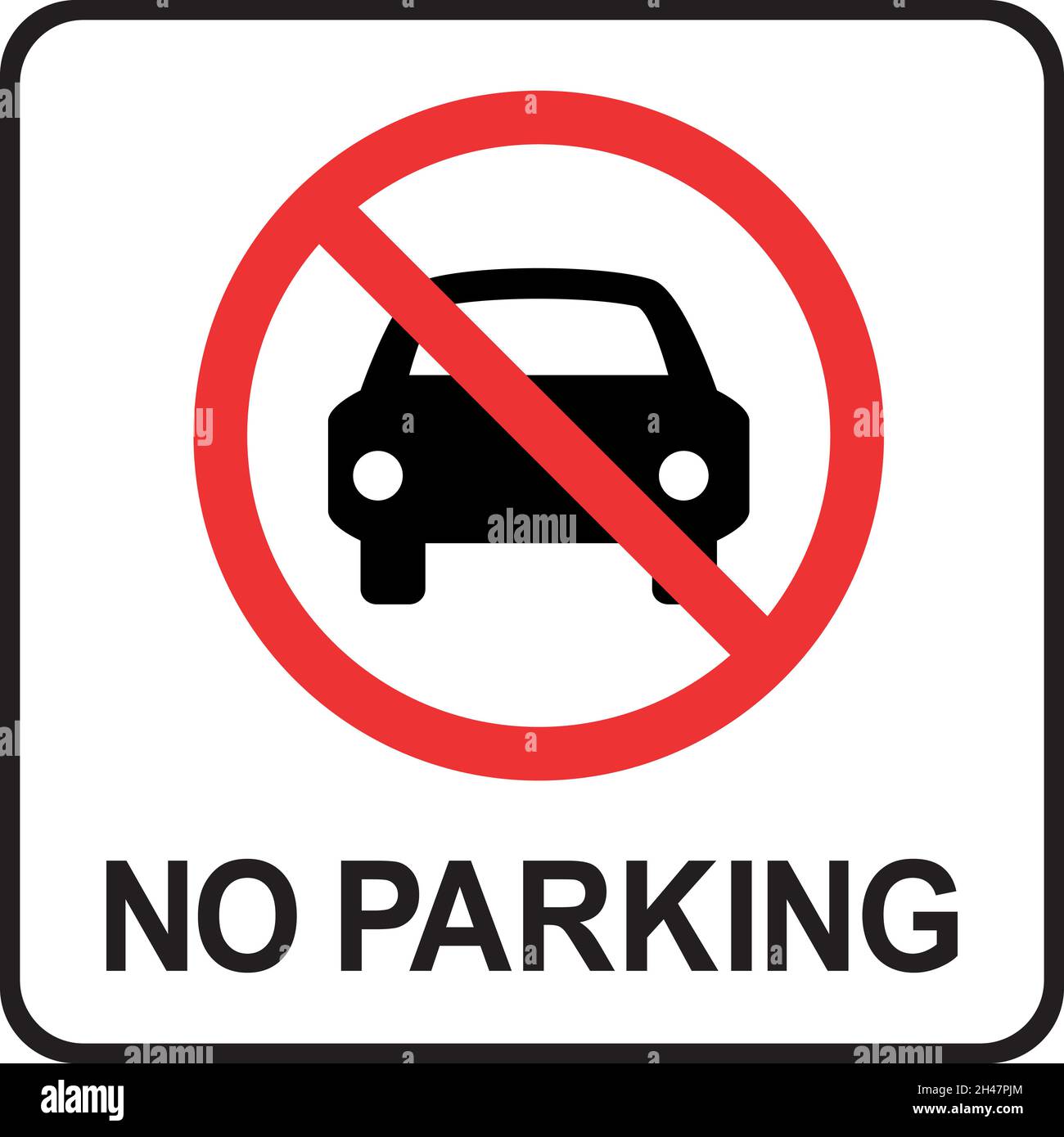 No Parking Sign Vector Graphics Design Traffic Signs And Symbols Stock