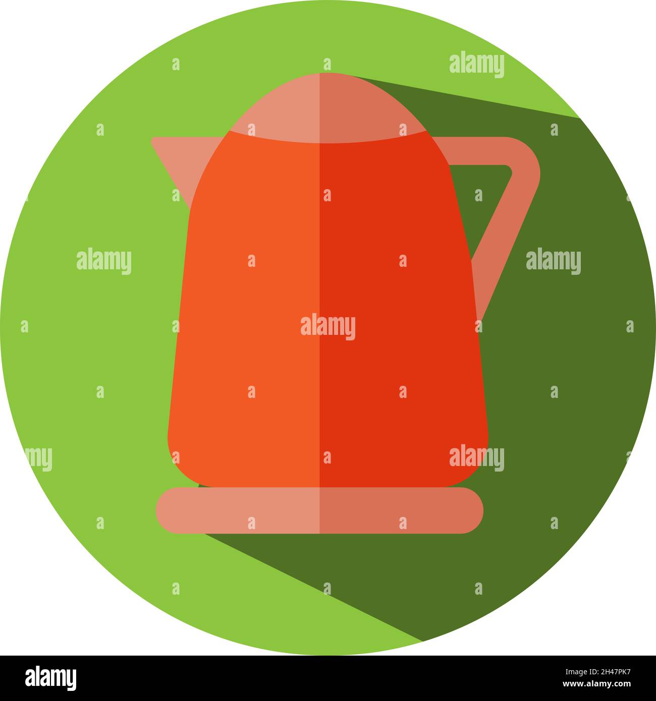 Electric kettle, illustration, vector, on a white background. Stock Vector