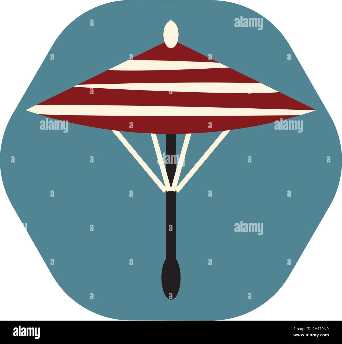 Japanese umbrella, illustration, vector, on a white background Stock ...