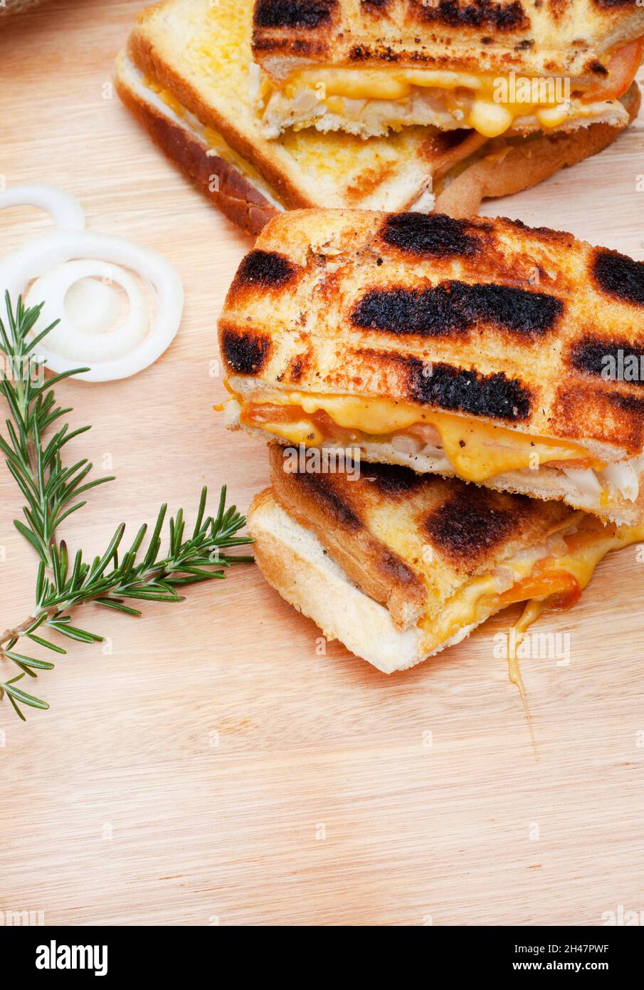 Traditional South African braai Bread with cheese, onion and tomato