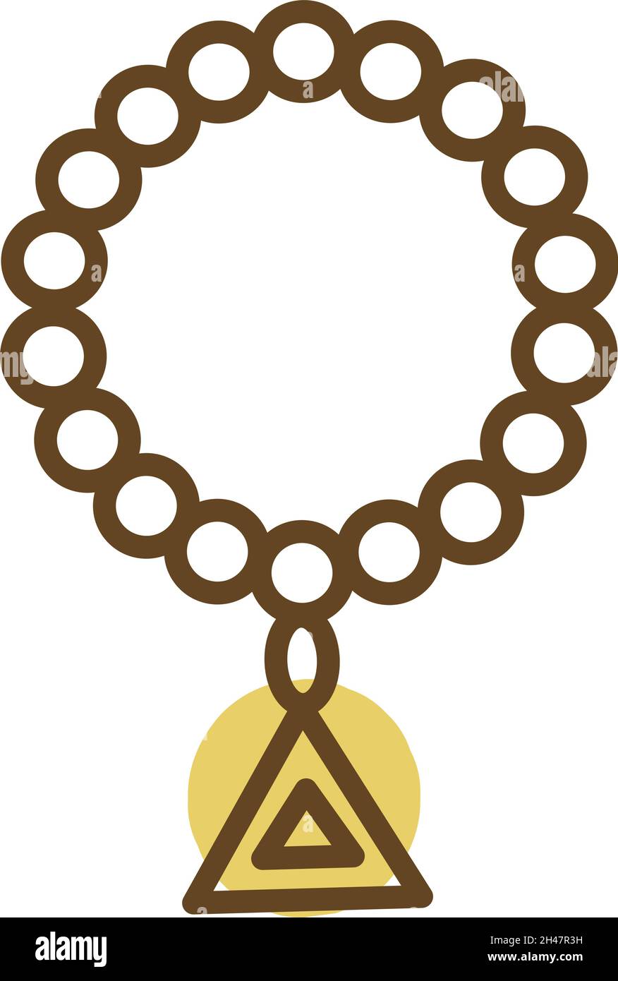 Golden bracelet, illustration, vector, on a white background. Stock Vector