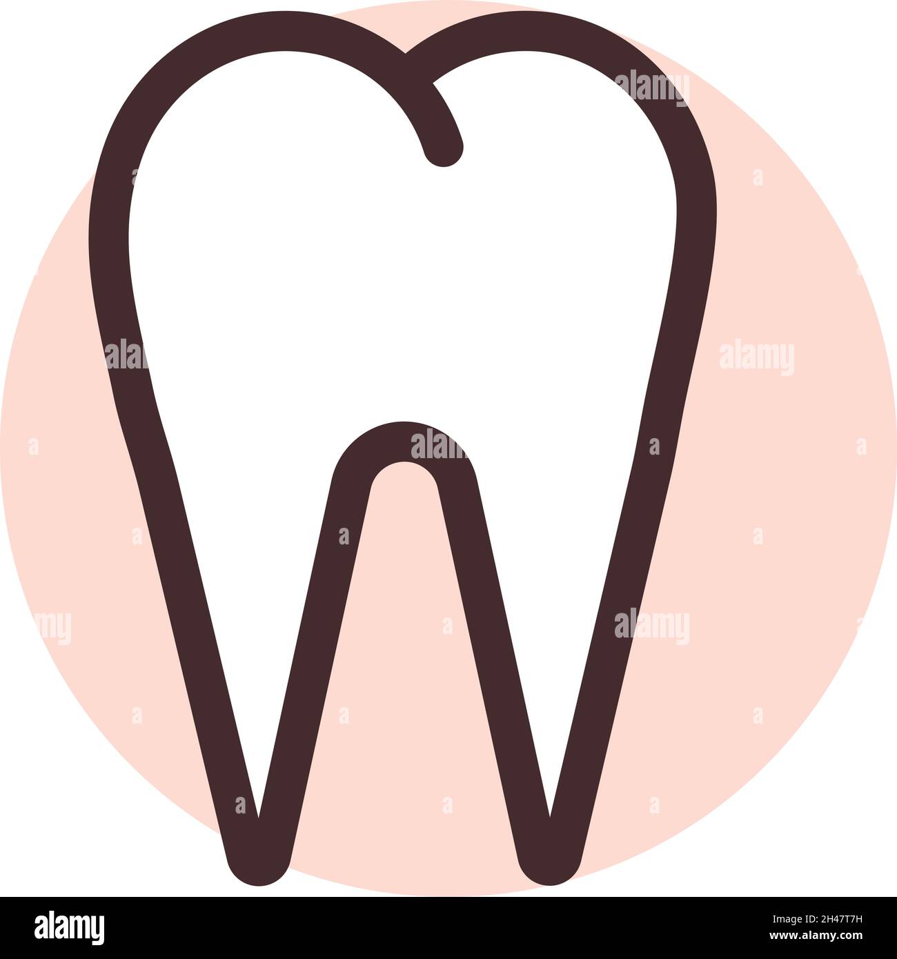 Human tooth, illustration, vector, on a white background Stock Vector ...