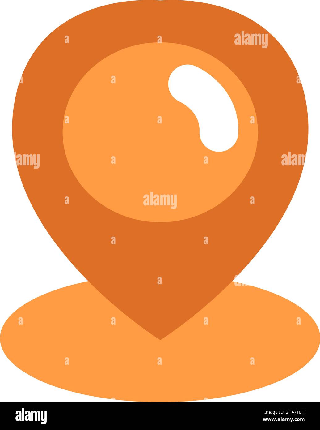 Computer location, illustration, vector, on a white background Stock