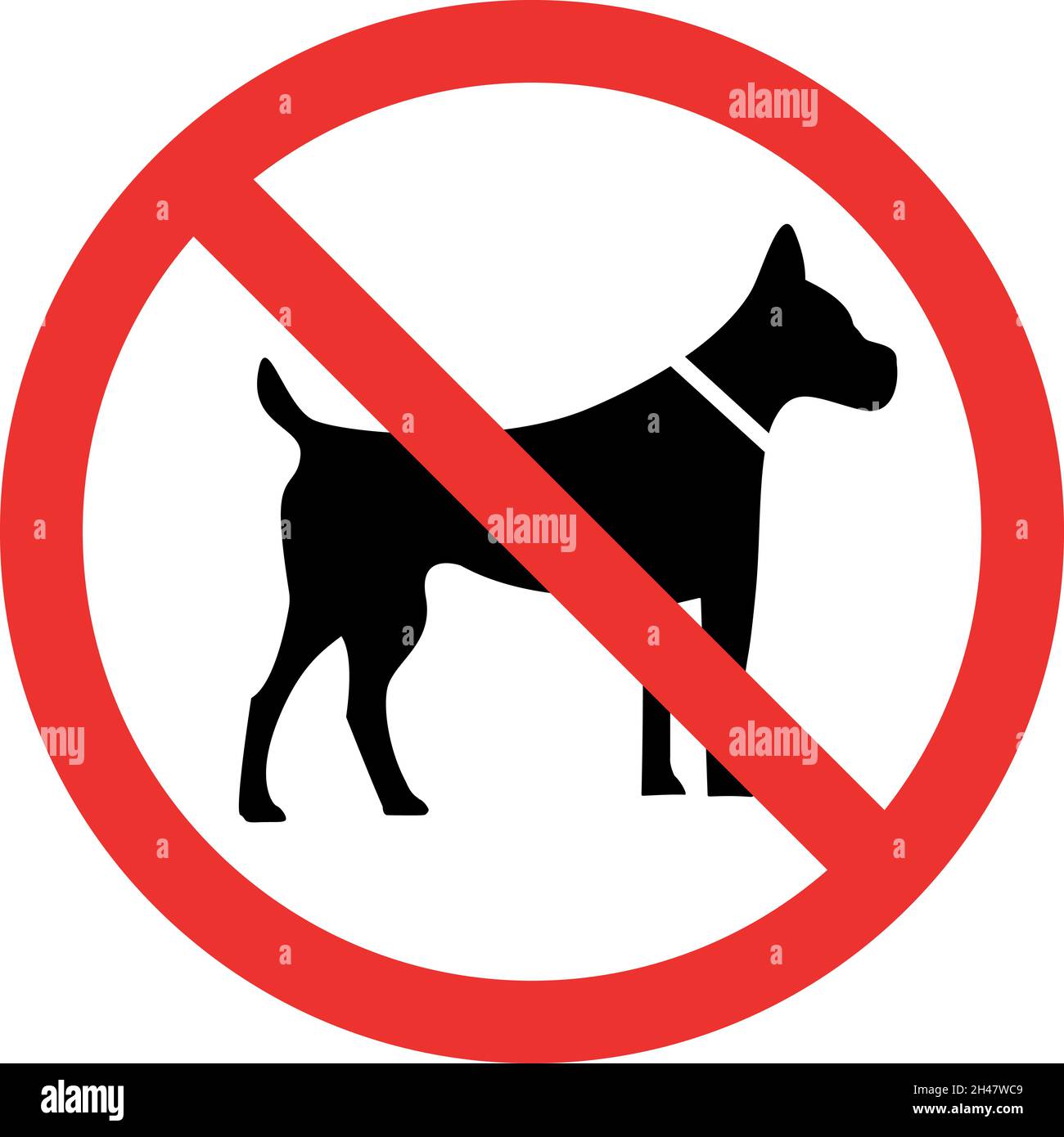 No dogs allowed sign. Forbidden signs and symbols Stock Vector Image