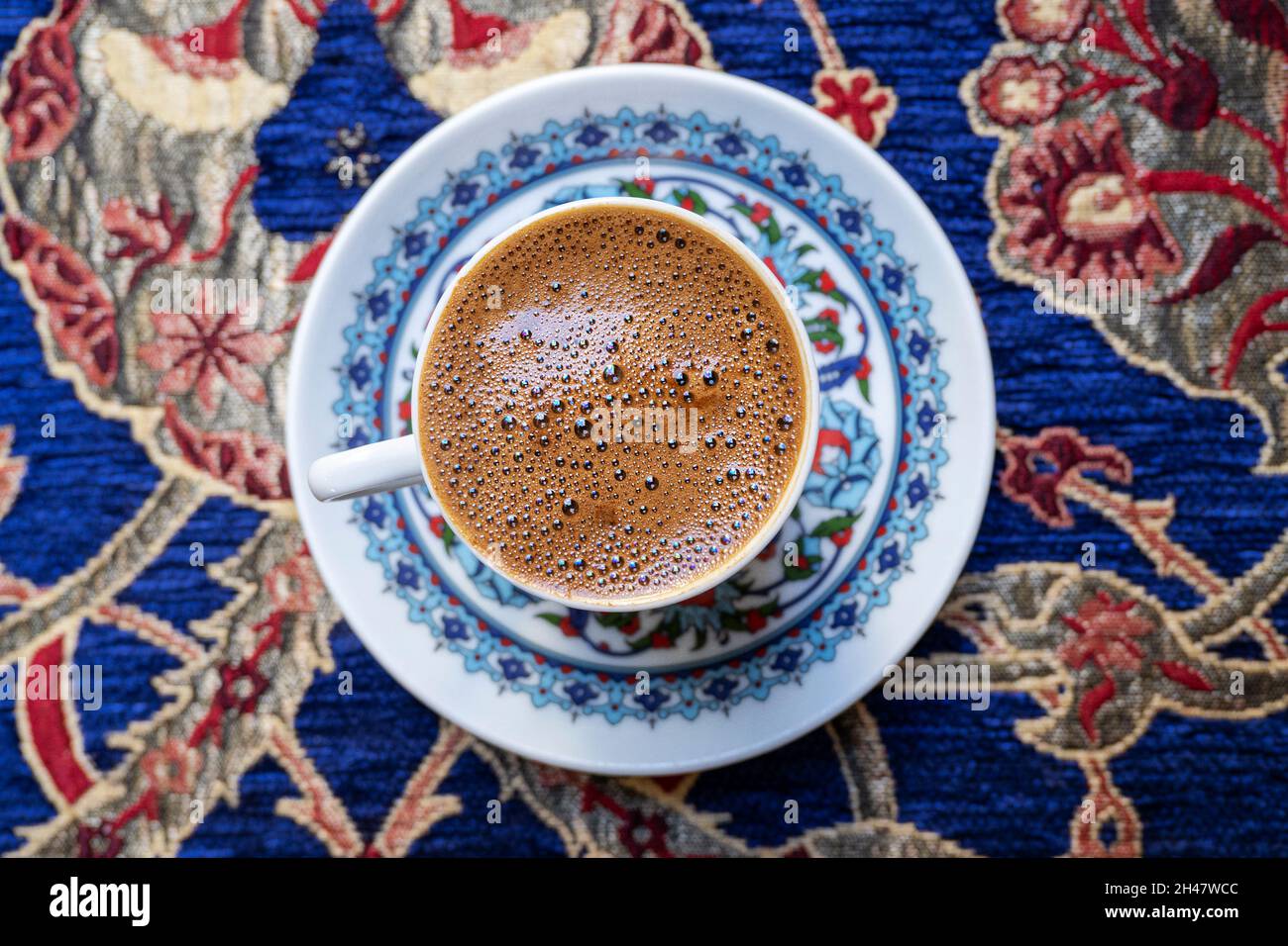 Traditional Turkish coffee, Anatolian coffee, on the table at the old
