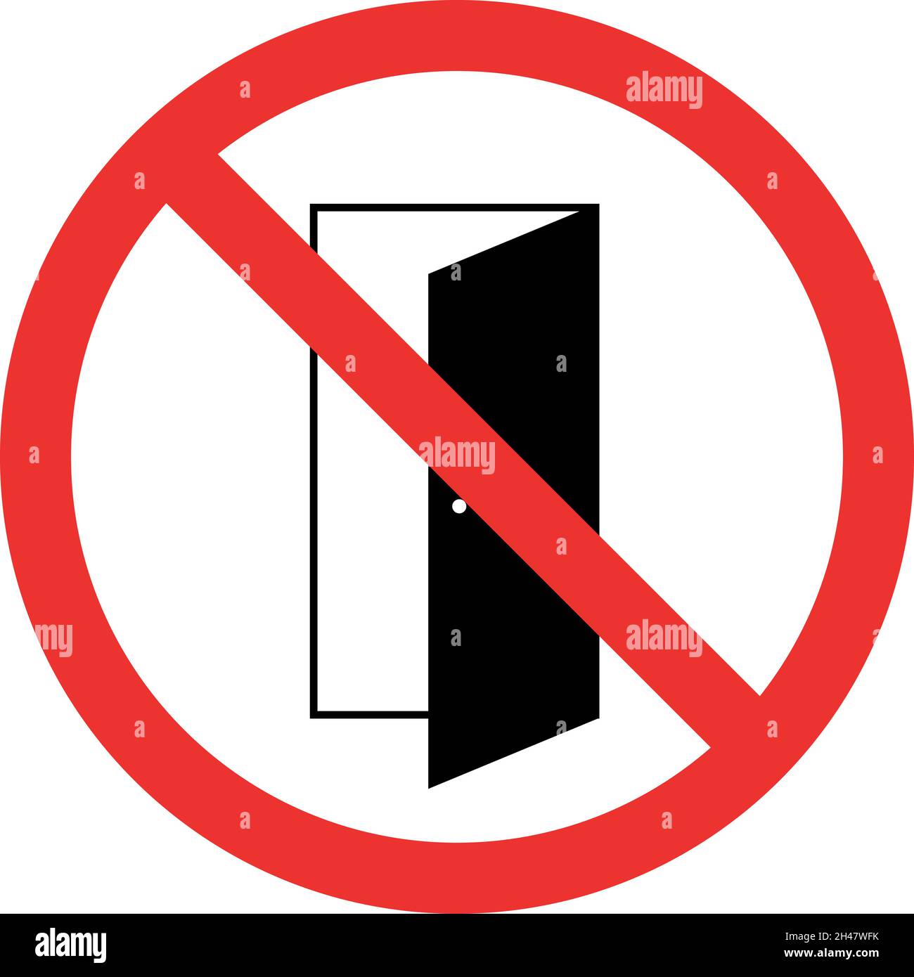Do not open door caution sign. Forbidden signs and symbols Stock Vector  Image & Art - Alamy