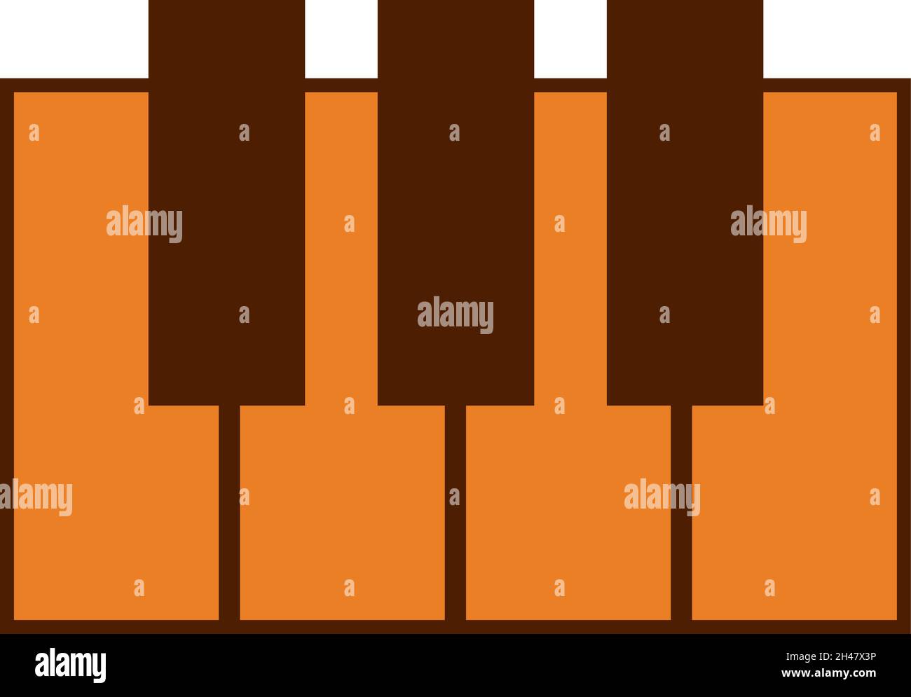 Electric piano, illustration, vector, on a white background Stock