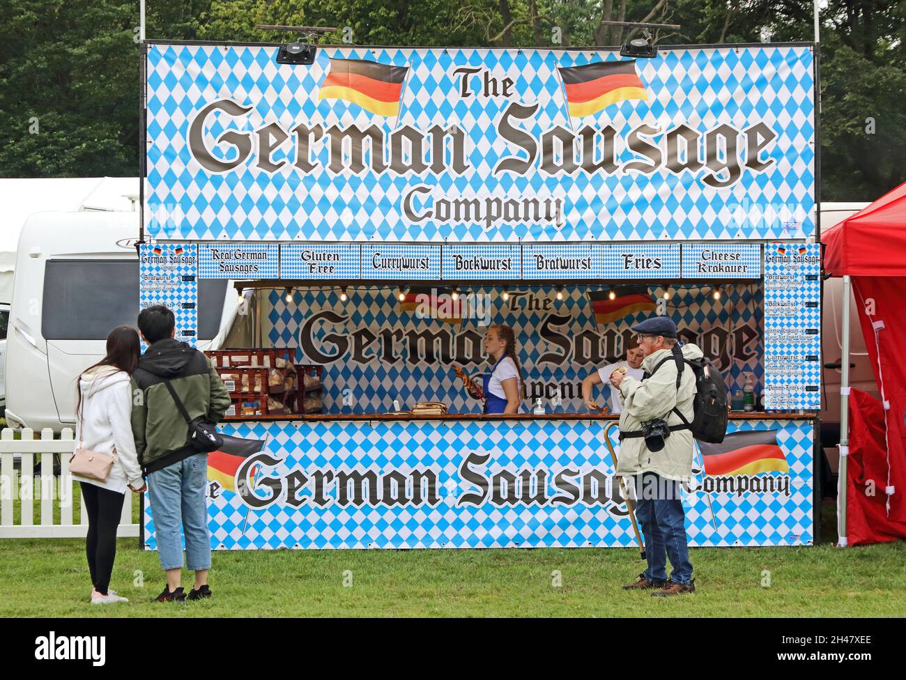 The German Sausage Company stall at York Balloon Fiesta 2021 Stock ...