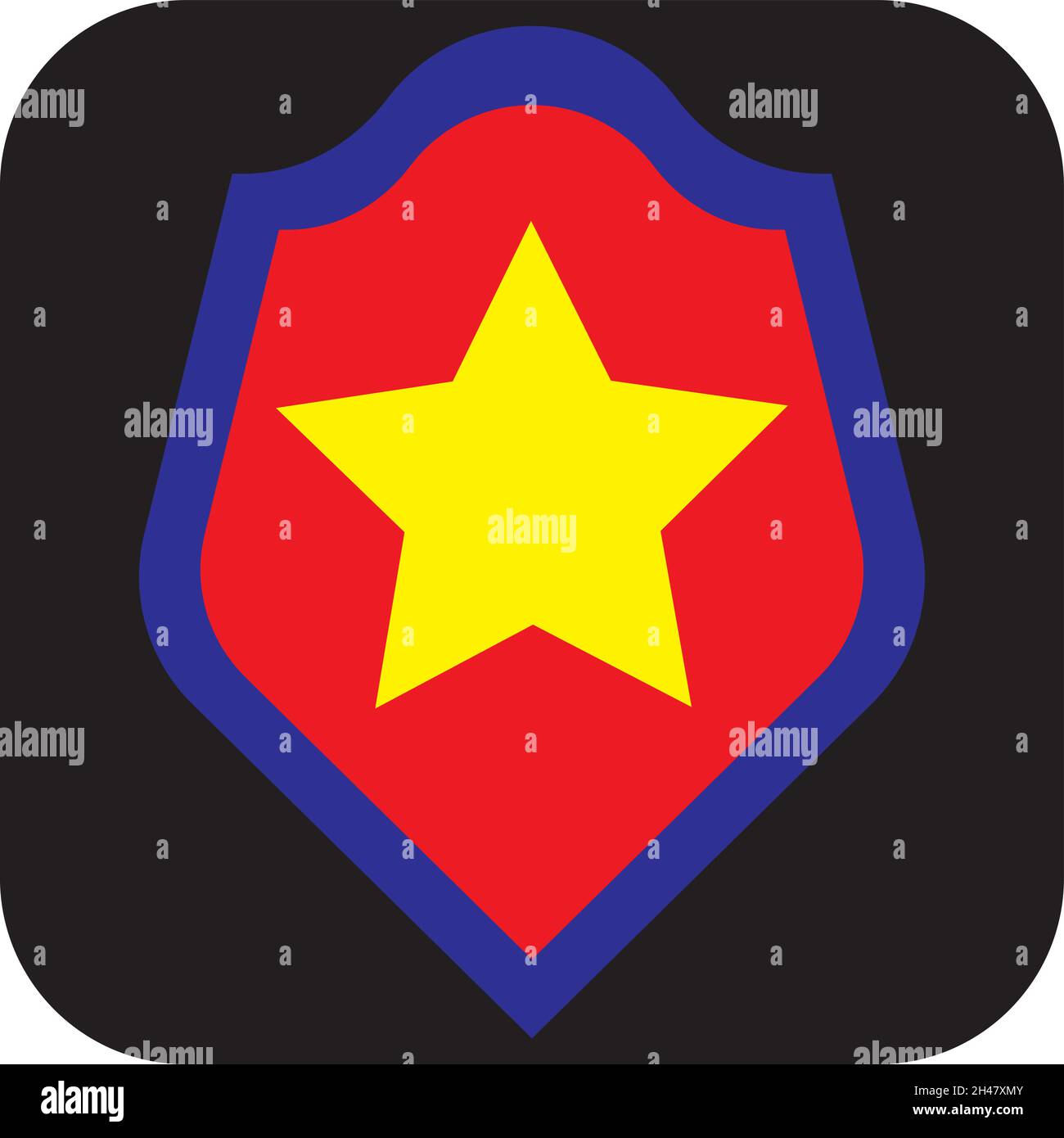 Police badge, illustration, vector, on a white background. Stock Vector