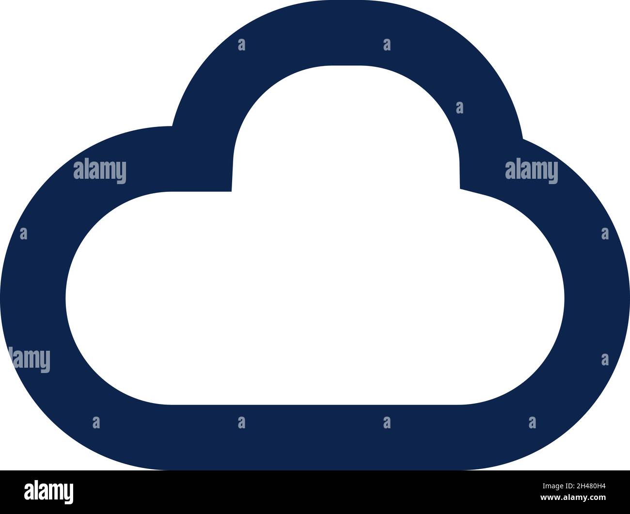 Blue cloud, illustration, vector, on a white background. Stock Vector