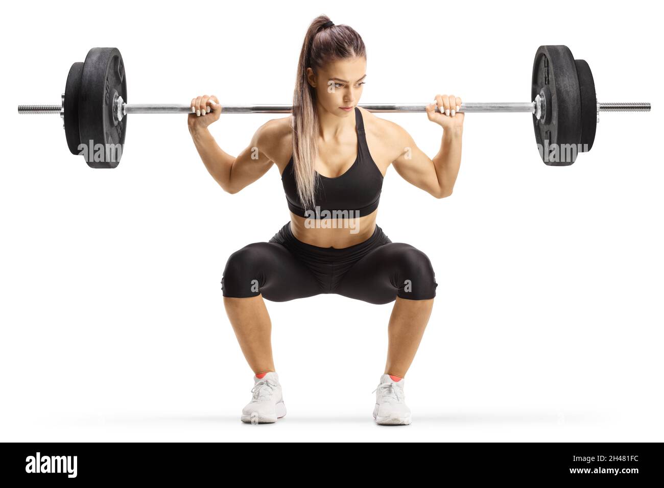 Strong Healthy Young Women Lifting Weights Stock Photo - Image of training,  weightlifting: 75537162