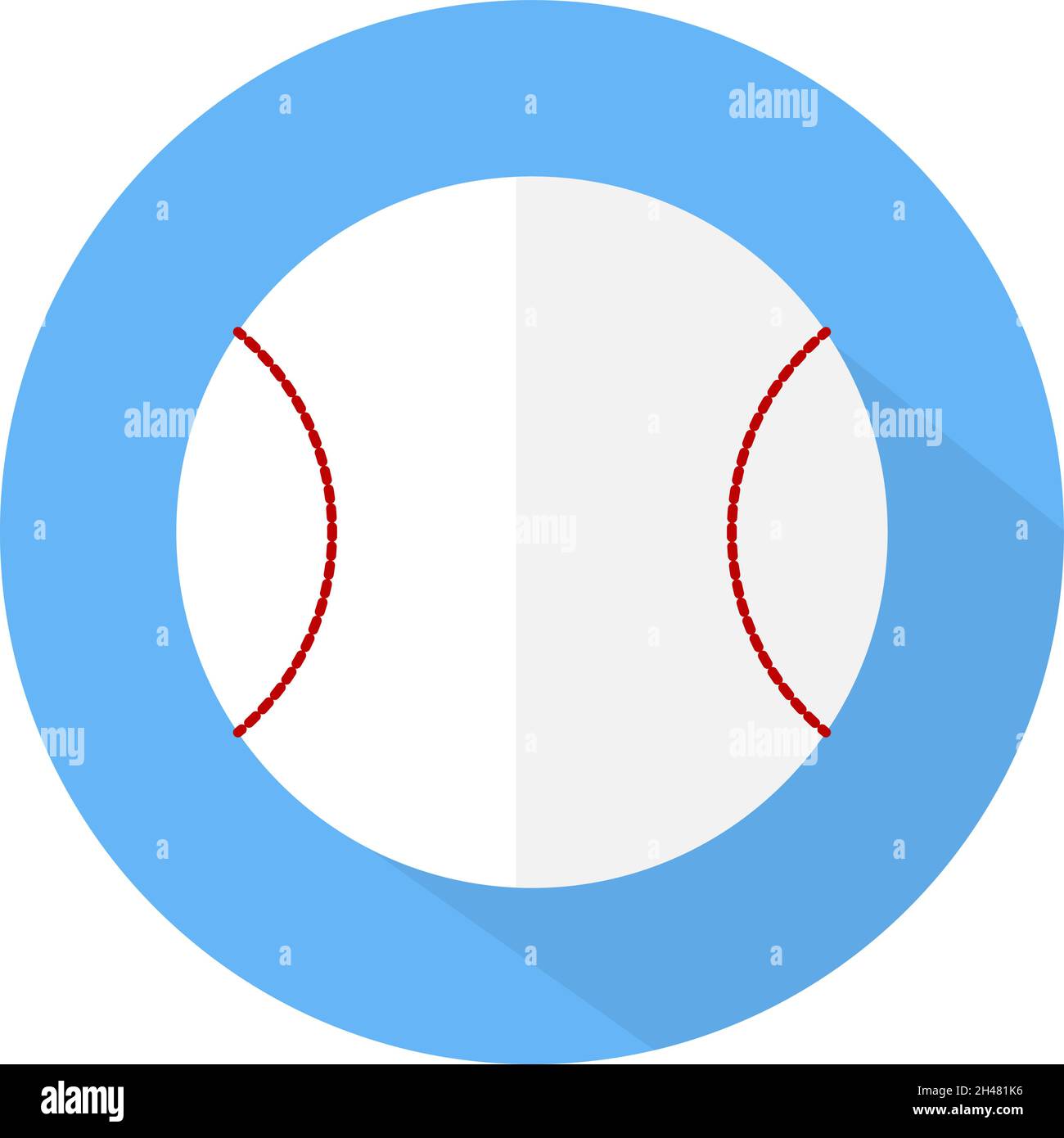 Baseball ball, illustration, vector, on a white background. Stock Vector