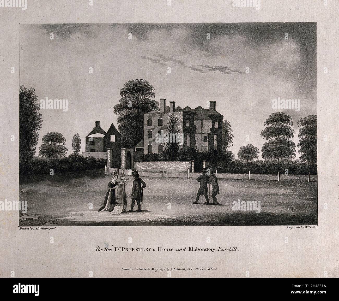 Fairhill, the house of Joseph Priestley in Sparkbrook, Birmingham ...