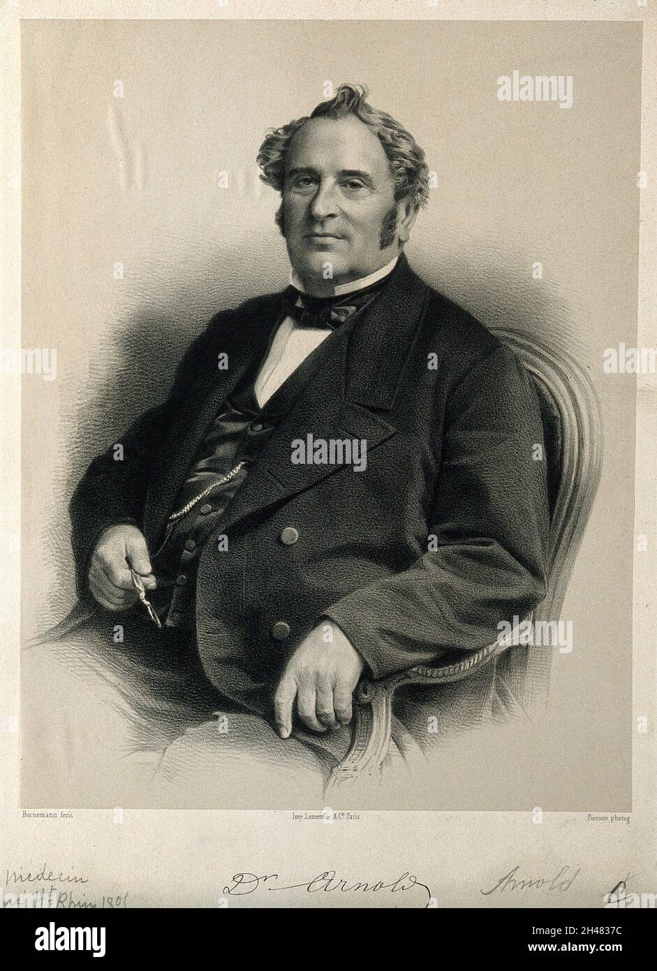 Friedrich Arnold. Lithograph by Bornemann after Pierson Stock Photo - Alamy