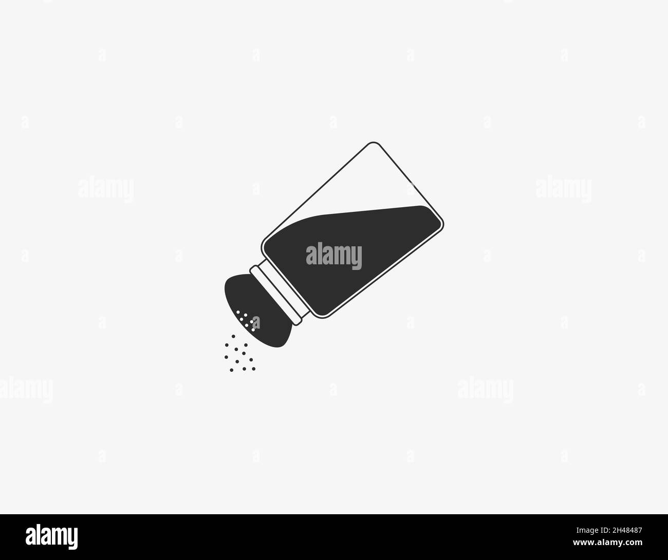 Vector illustration. Flat design. Pepper salt shaker icon Stock Vector