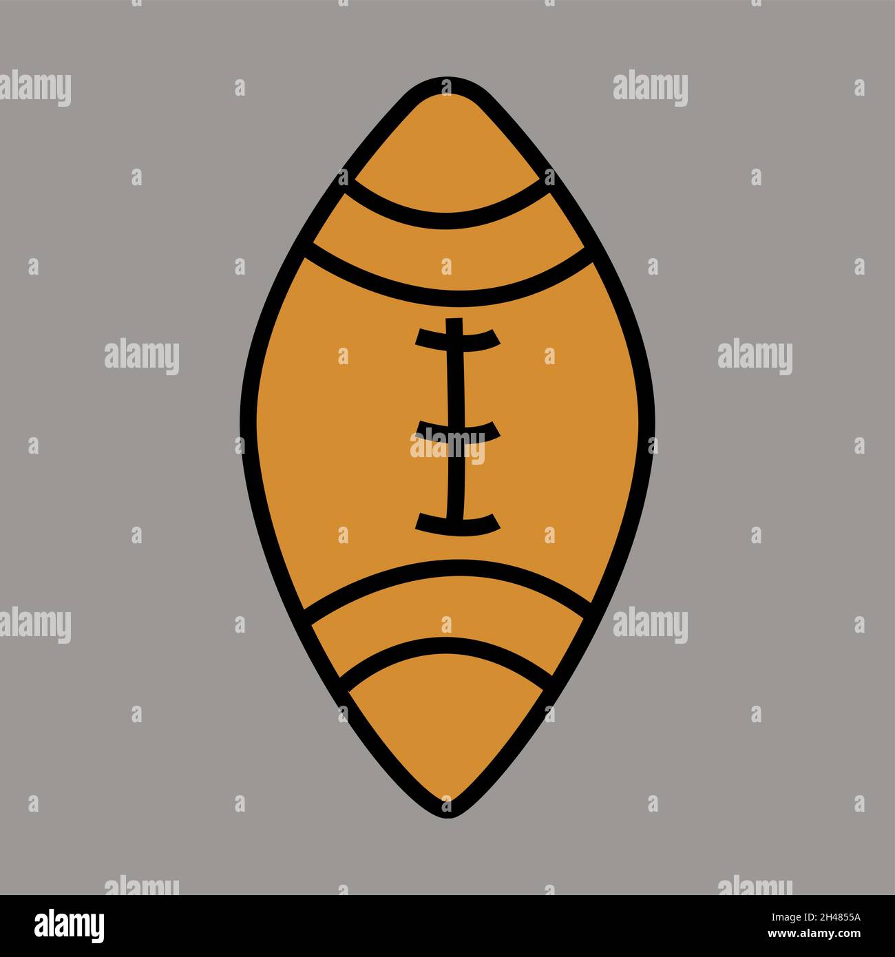 Rugby ball, illustration, vector, on a white background Stock Vector ...