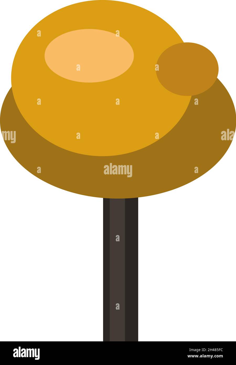 Abstract yellow tree, illustration, vector, on a white background Stock