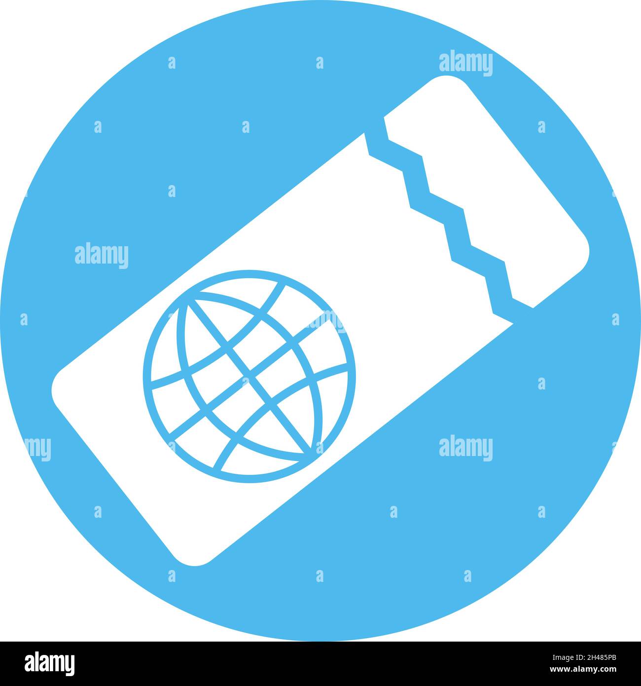 Traveling ticket, illustration, vector, on a white background. Stock Vector