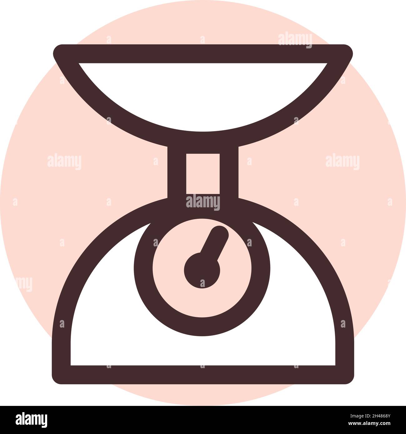 Parcel weight, illustration, vector, on a white background. Stock Vector