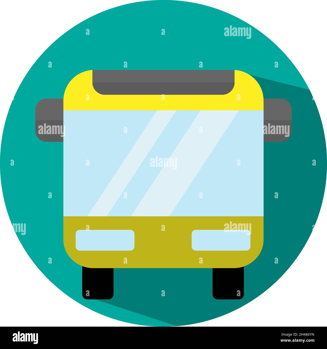 Yellow bus, illustration, vector, on a white background Stock Vector ...