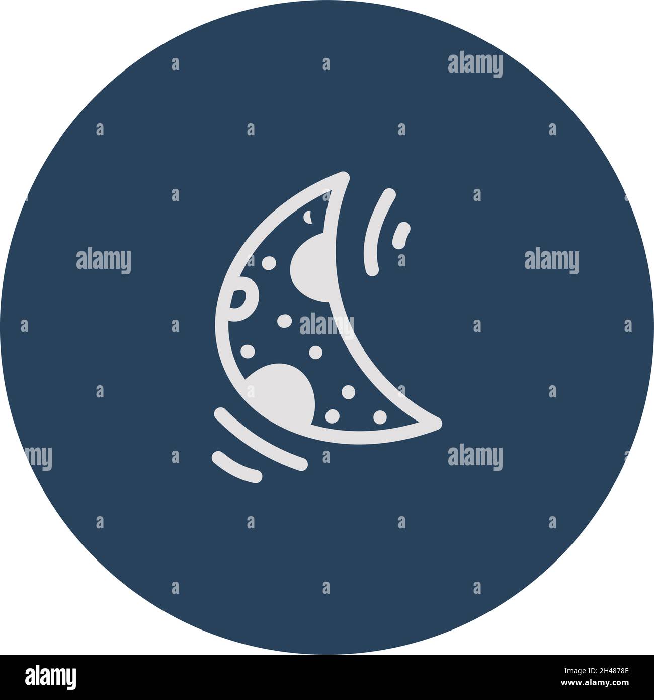 Moon in space, illustration, vector, on a white background Stock Vector ...