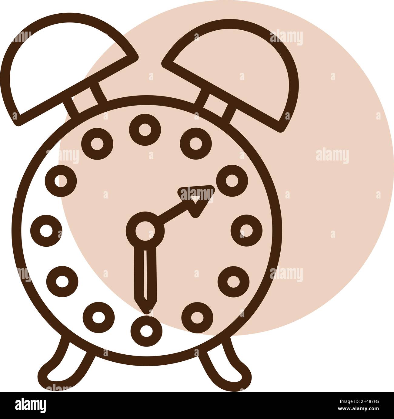 Small clock, illustration, vector, on a white background Stock Vector