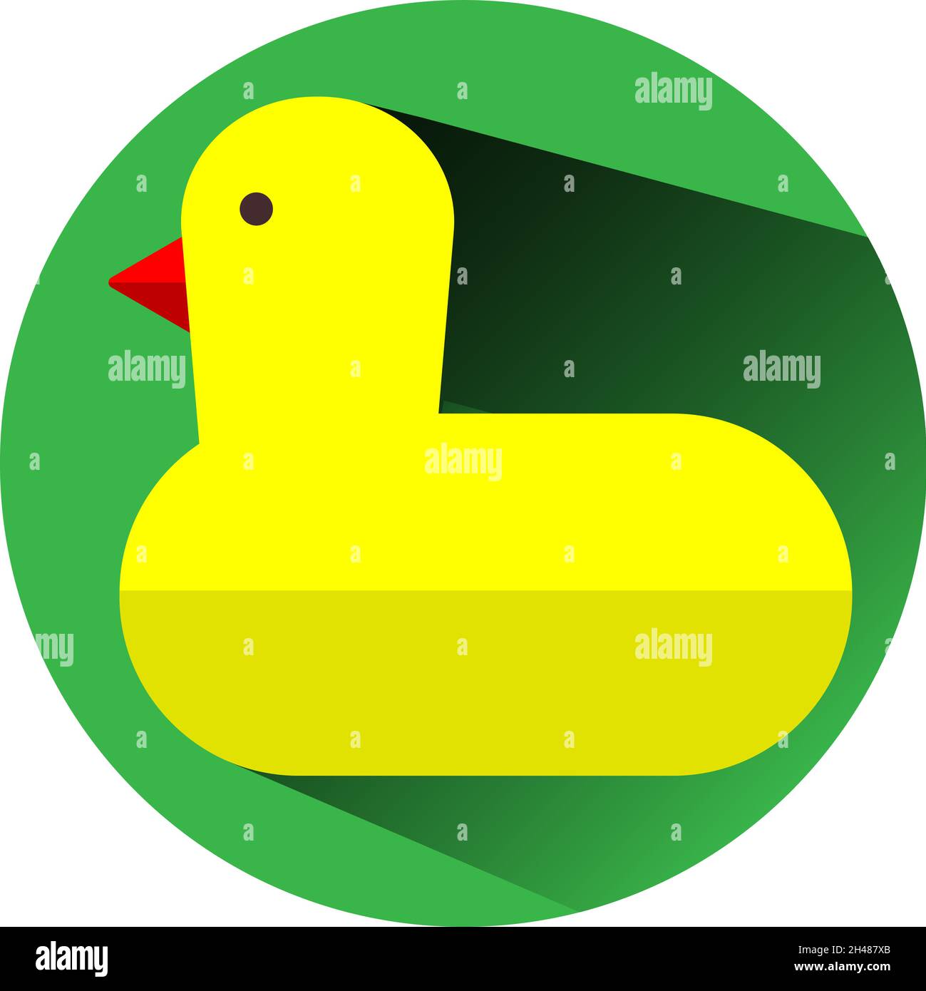 Yellow duck toy, illustration, vector, on a white background Stock Vector Image & Art Alamy