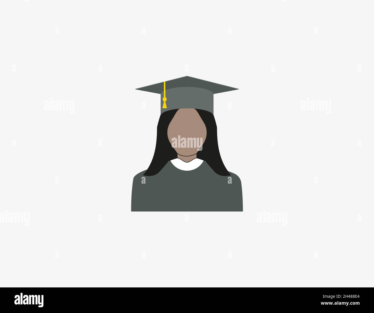 Vector illustration. Flat design. People graduation hat icon Stock Vector