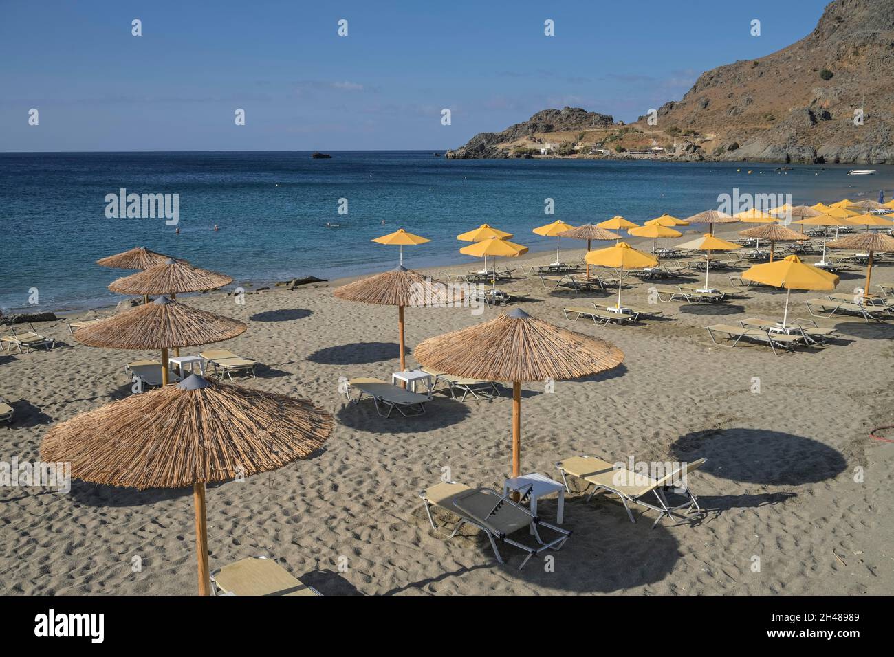 Strand Damnoni Beach, Südküste, Kreta, Griechenland Stock Photo