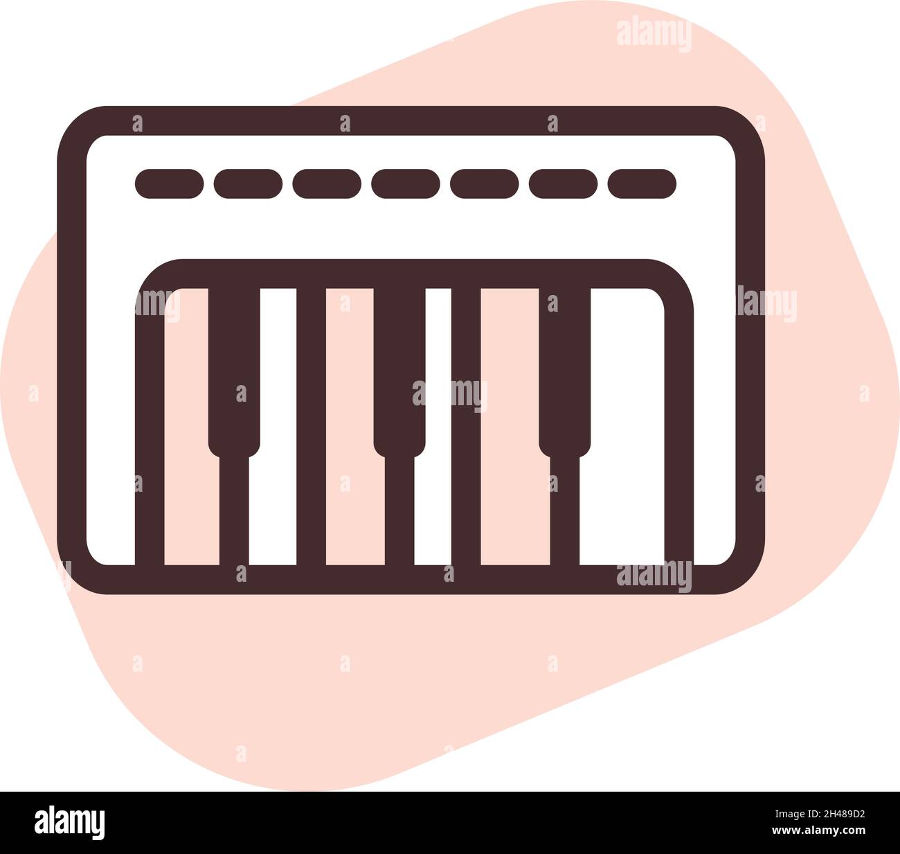 Piano toy, illustration, vector, on a white background. Stock Vector