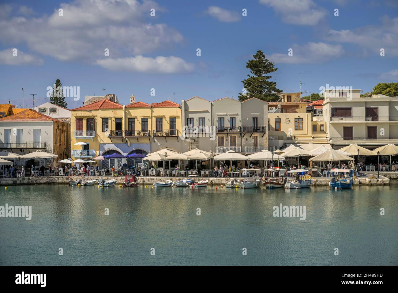Venezianischer Hafen, Rethymno, Kreta, Griechenland Stock Photo