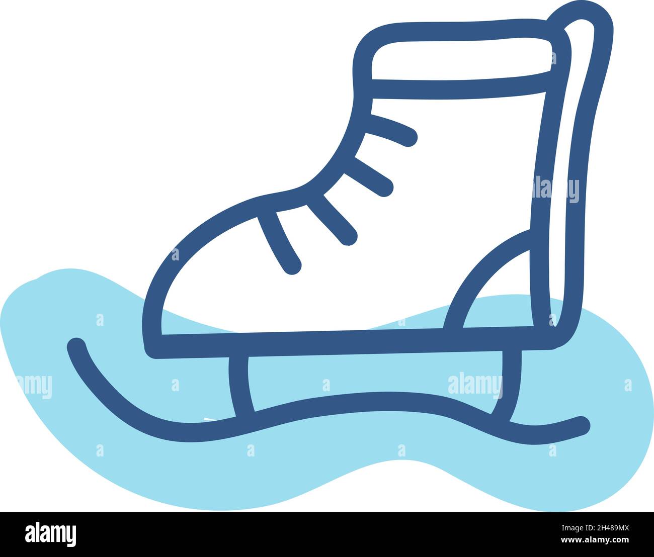 Winter skates, illustration, vector, on a white background. Stock Vector