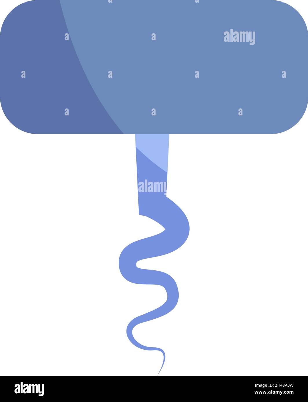 Winery corkscrew, illustration, vector, on a white background. Stock Vector