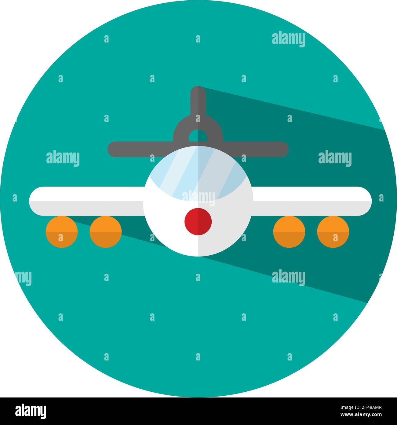 Big airplane, illustration, vector, on a white background. Stock Vector