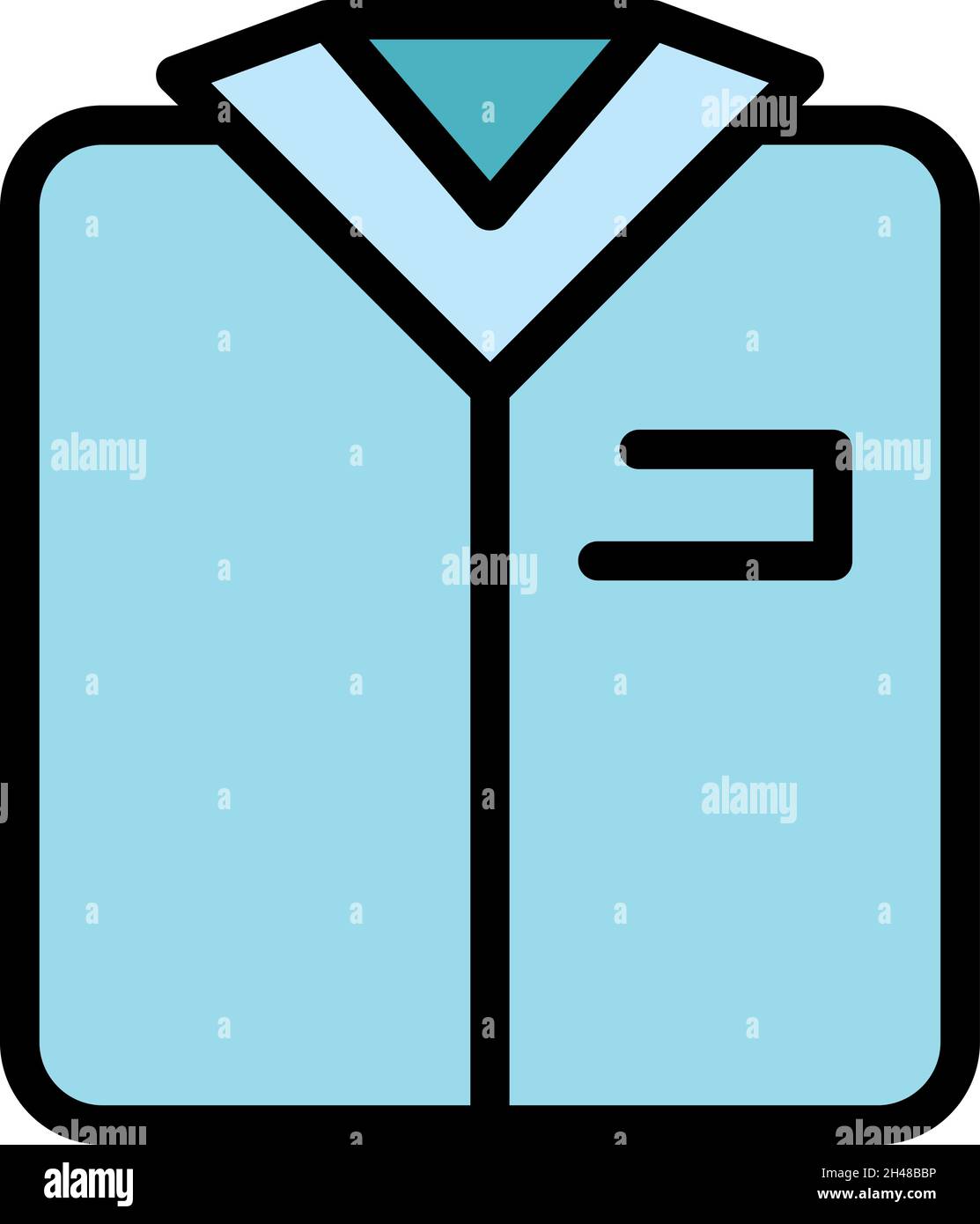 Clear shirt icon. Outline clear shirt vector icon color flat isolated Stock Vector