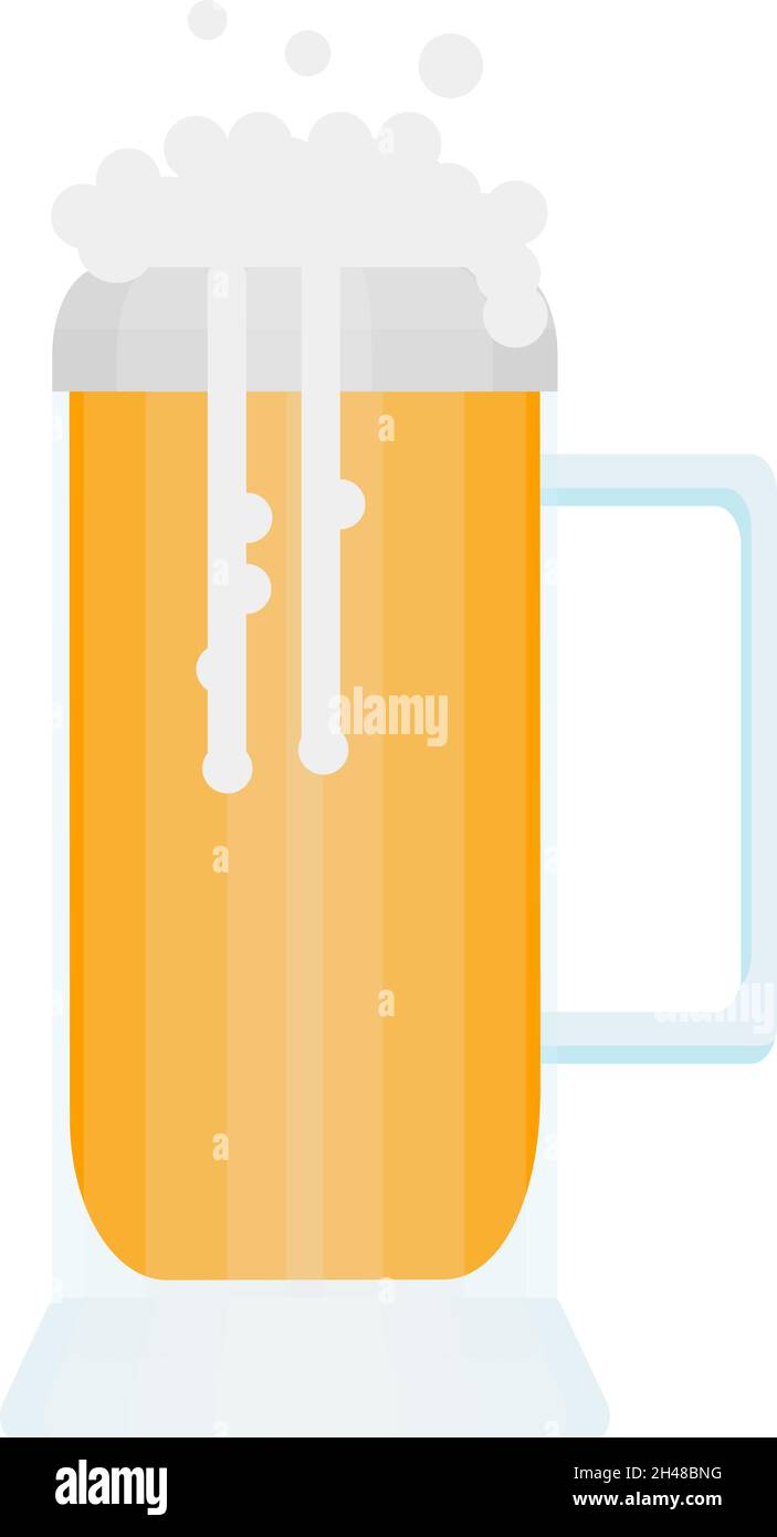 Beer mug with beer, illustration, vector on a white background Stock ...